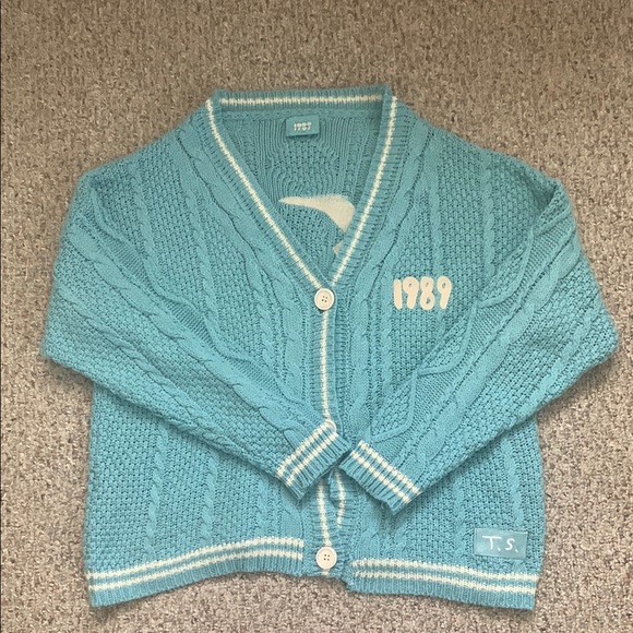 Taylor Swift Sweaters - Taylor Swift’s 1989 Taylor’s Version Women's Blue Cable Knit Sweater